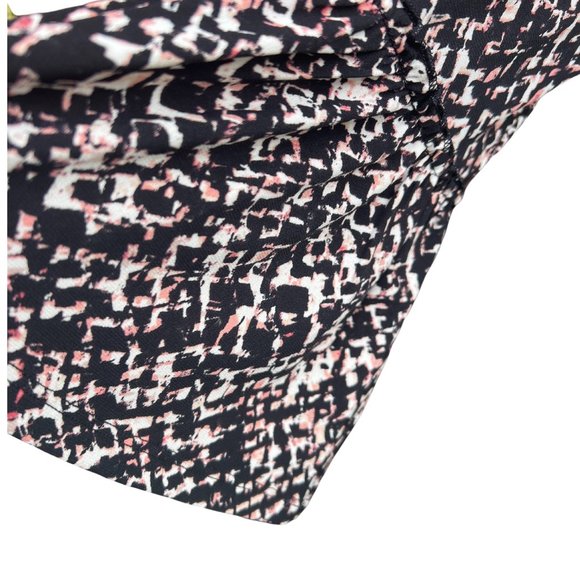 Ellen Tracy Long Bell Sleeve Round Neck Pullover Blouse Black White & Pink L - Picture 5 of 11